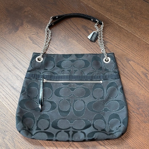 Coach Black Canvas Tote Bag - Picture 1 of 7